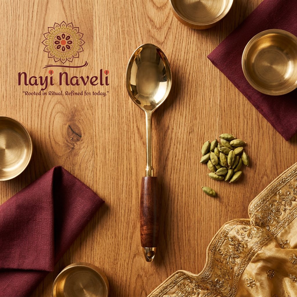 Premium Brass Cooking Spoon — photo 3