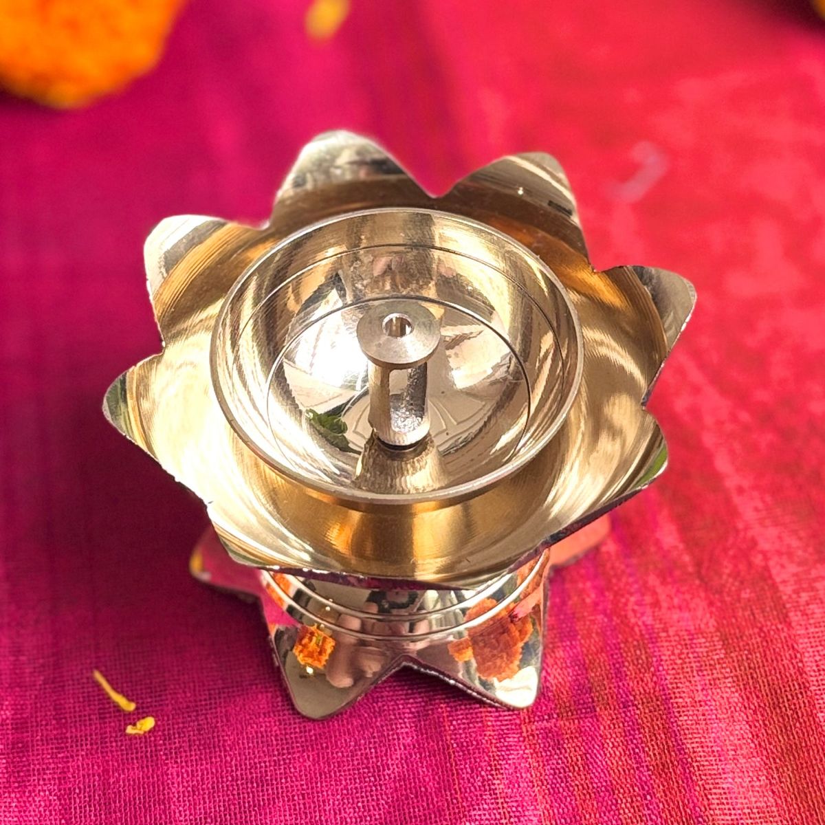 Premium Brass Lotus Diya
