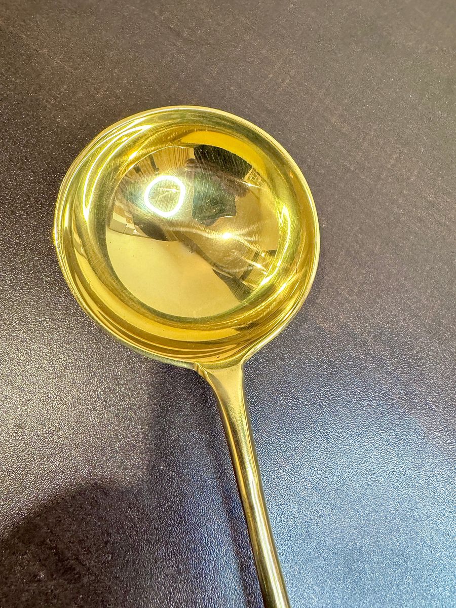 Premium Brass Serving Cooking Spoon and Ladle Set