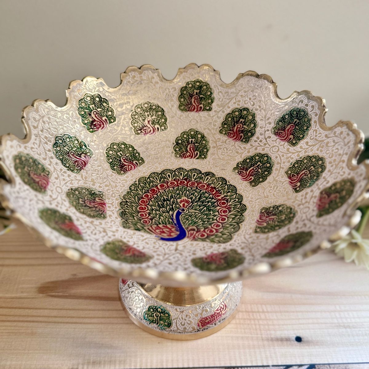 Premium Handcrafted Brass Fruit Bowl — photo 2