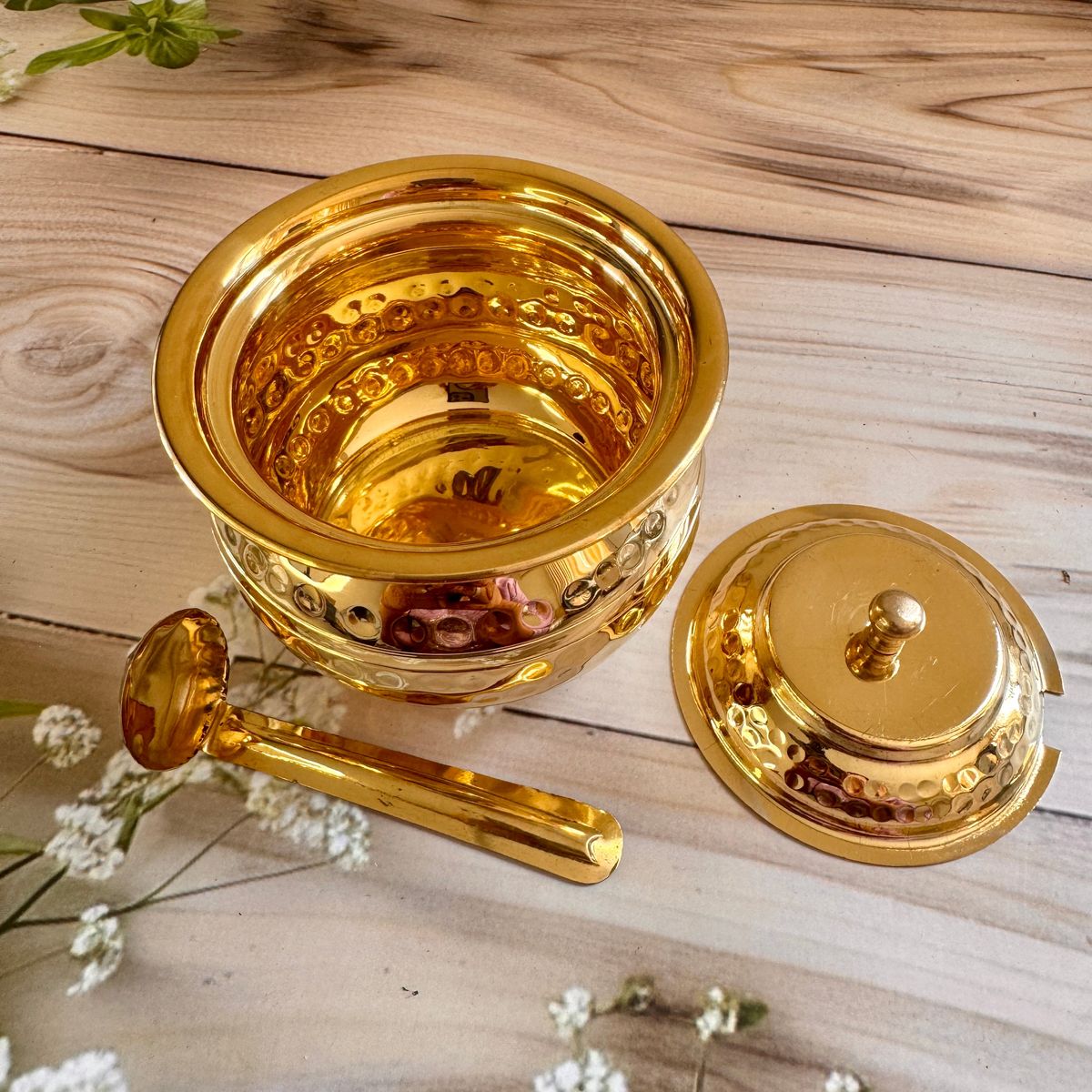 Premium Handcrafted Brass Ghee Pot — photo 5
