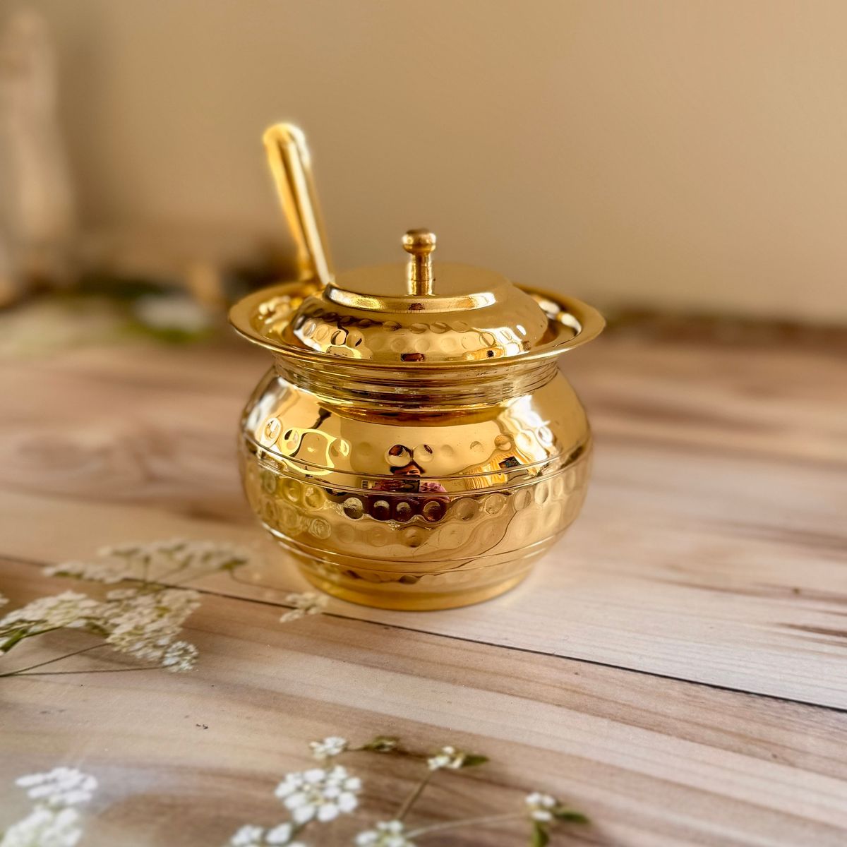 Premium Handcrafted Brass Ghee Pot — photo 6