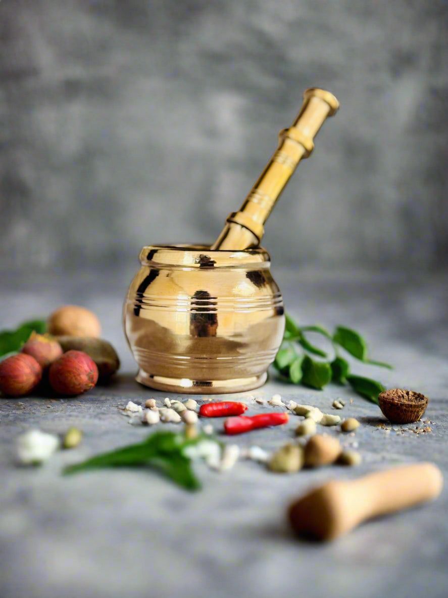 Premium Handcrafted Brass Mortar & Pestle (Kutni) — photo 5