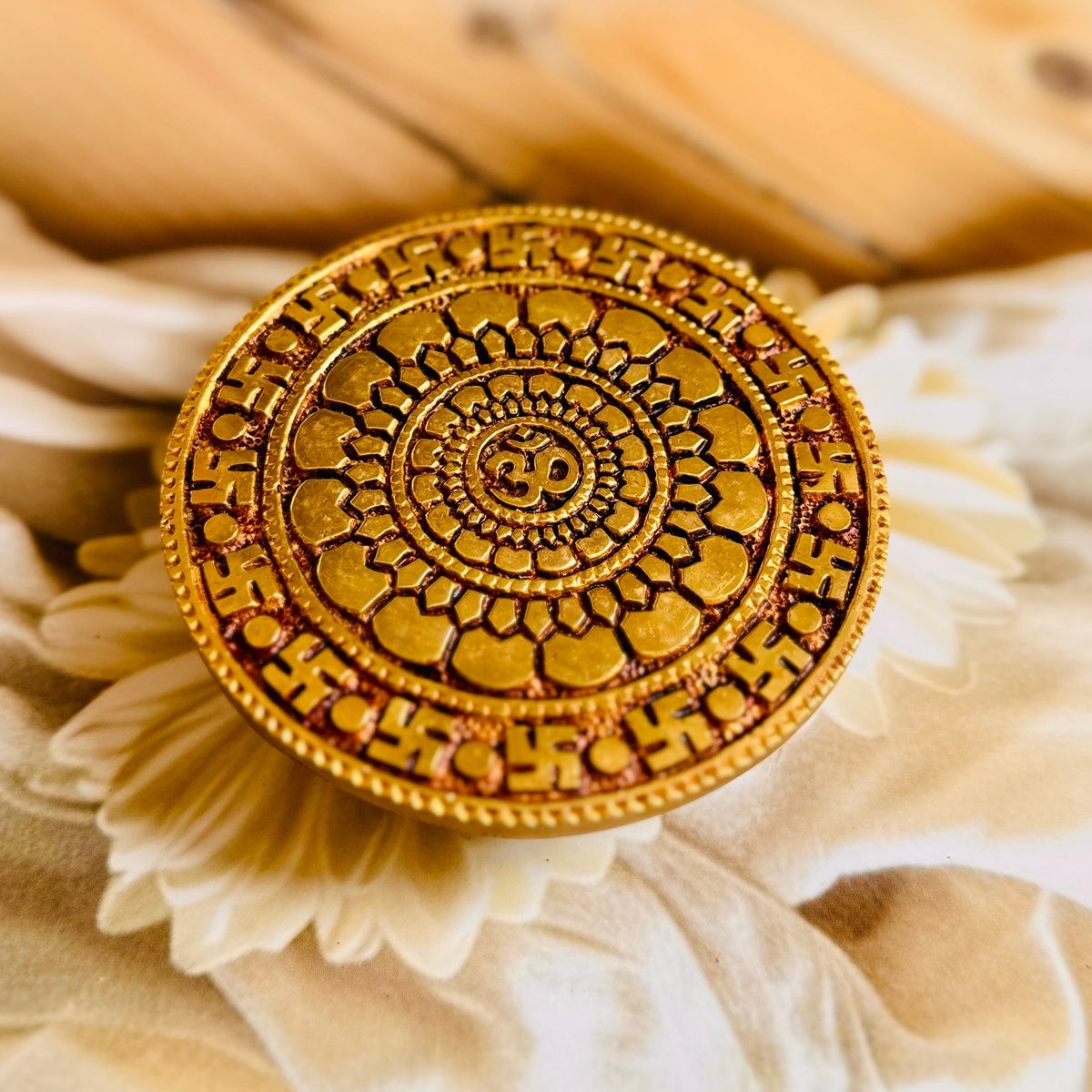 Premium Pure Brass Asana Chowki — photo 2