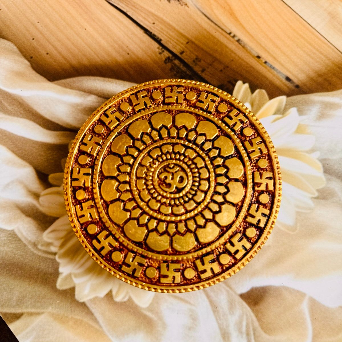 Premium Pure Brass Asana Chowki — photo 4