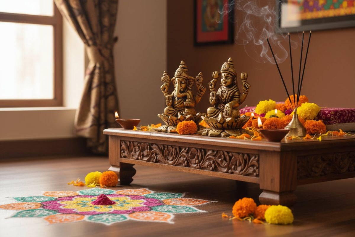 Pure Brass Ganesha and Lakshmi Idol Set — photo 3