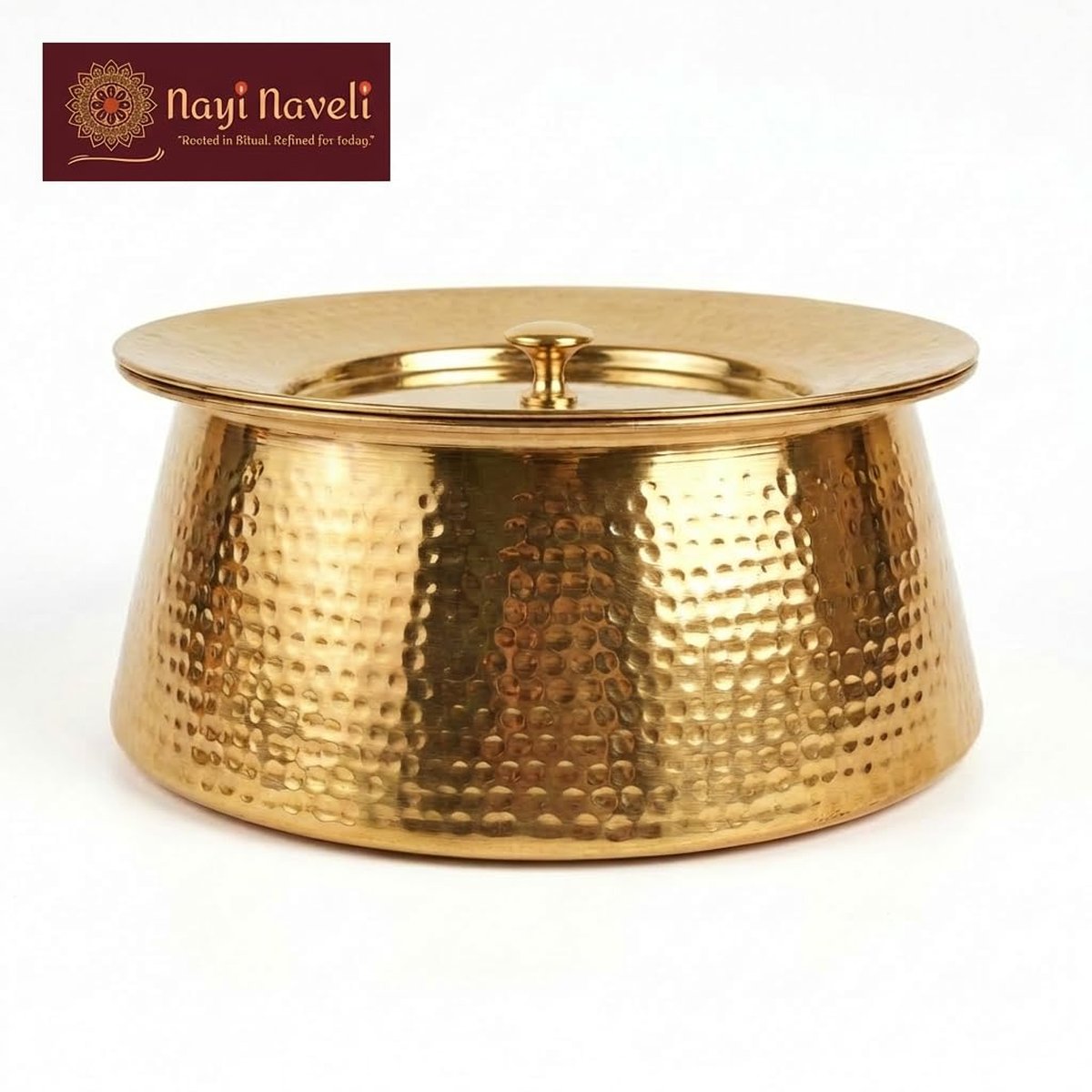 Pure Brass Lagan Handi with Lid
