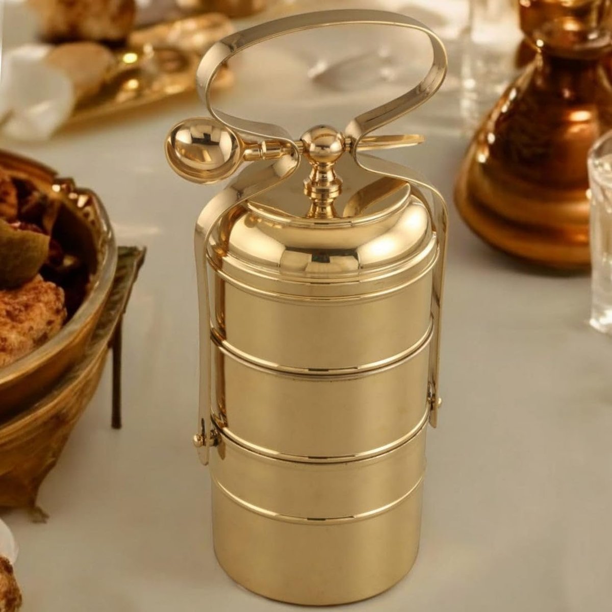 Pure Brass Tiffin Lunch Box, photo 4