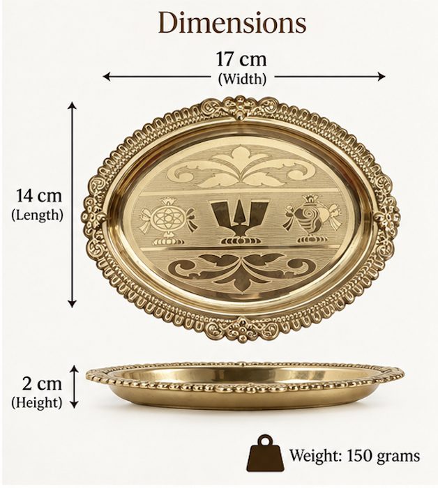 Shanku Chakra Brass Plate — Design 1 — photo 5