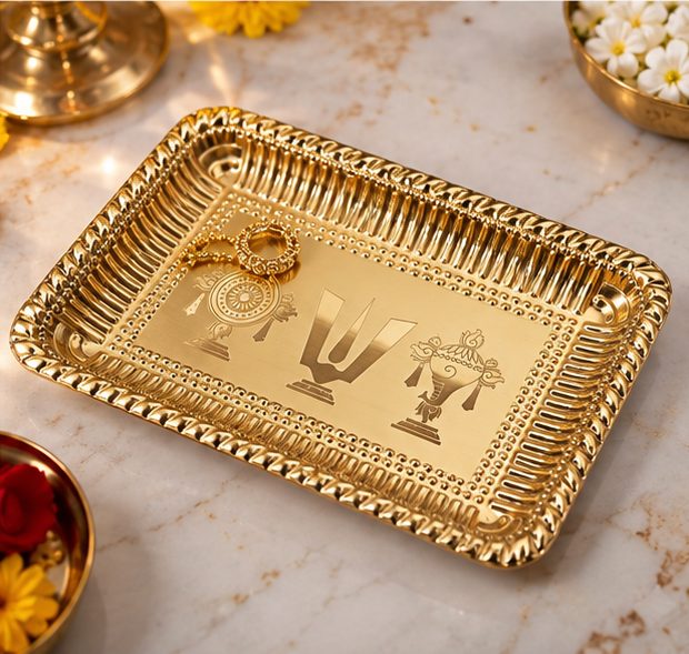 Shanku Chakra Brass Plate — Design 2 — photo 2