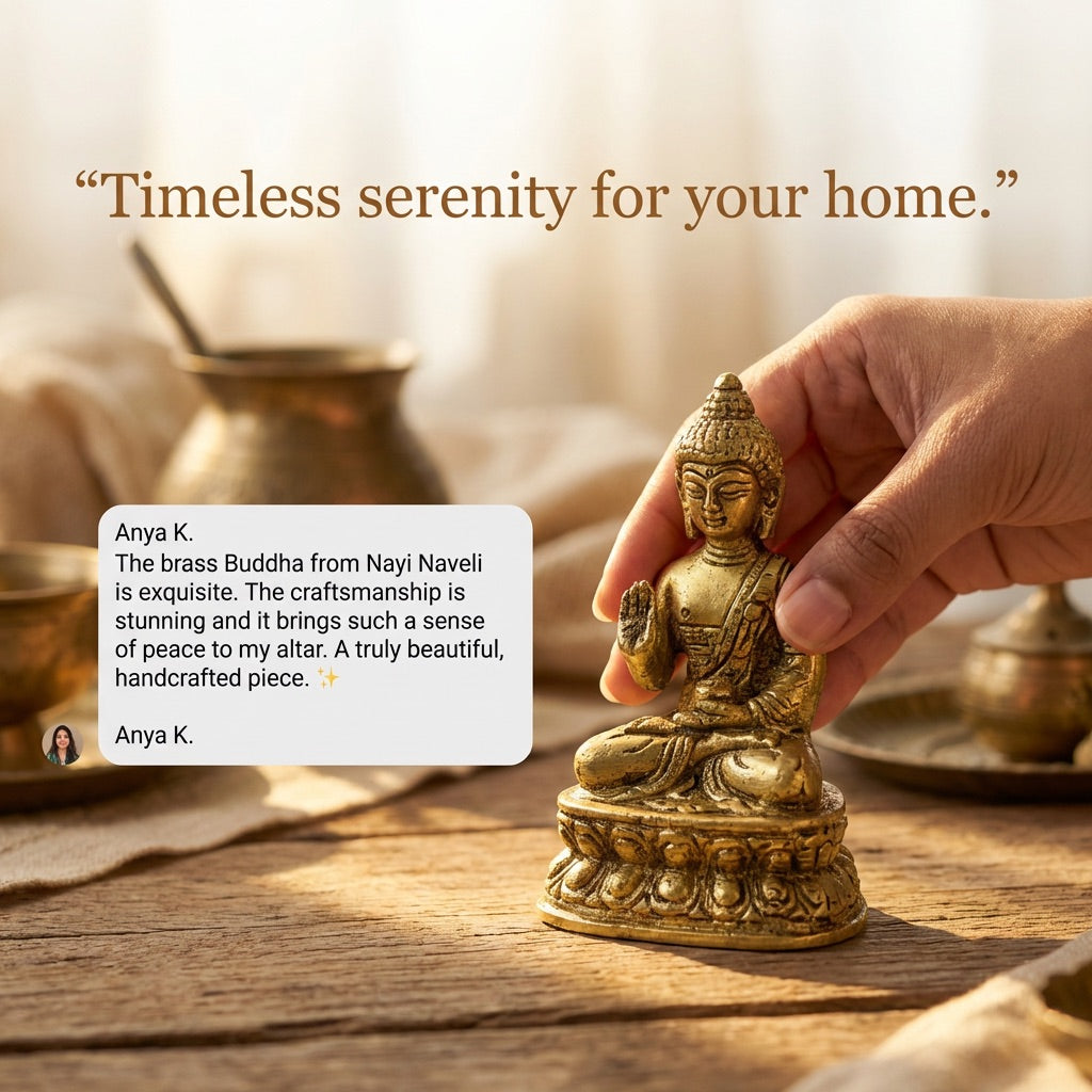 🪔 Premium Brass Buddha Idol | Gift