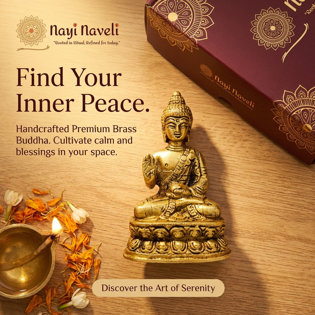 🪔 Premium Brass Buddha Idol | Gift