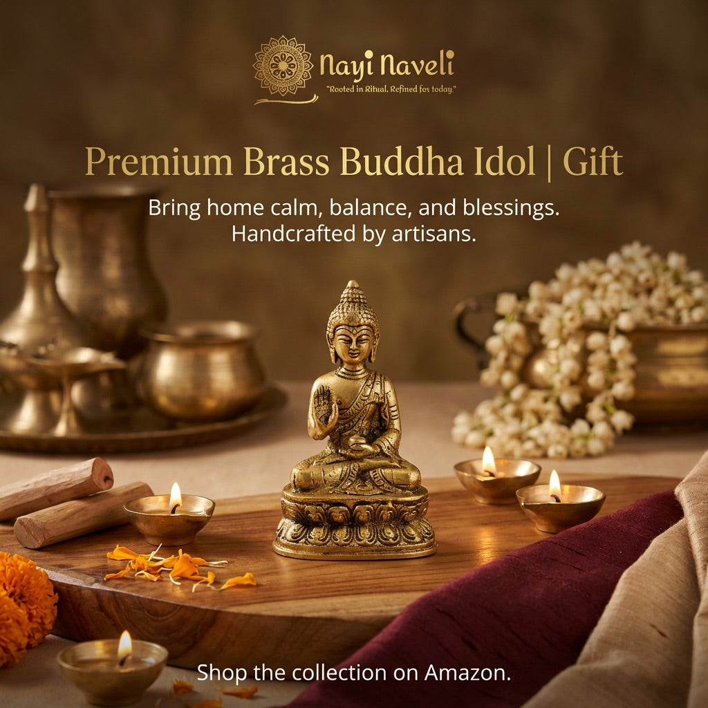 🪔 Premium Brass Buddha Idol | Gift