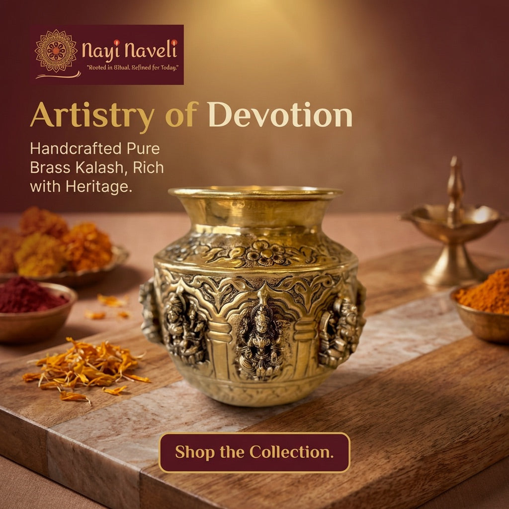 Premium Pure Brass Kalash / Lota (Handcrafted & Intricately Detailed)