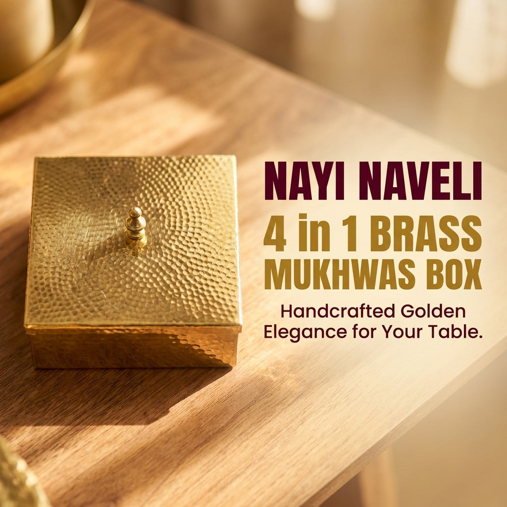 4 in 1 Brass Mukhwas Box