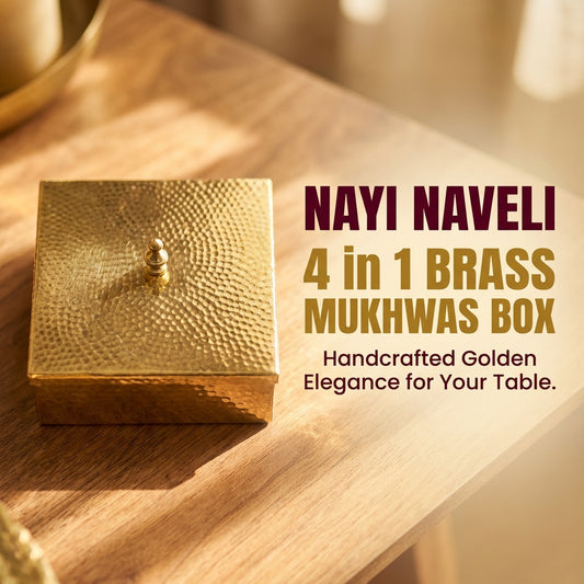 4 in 1 Brass Mukhwas Box