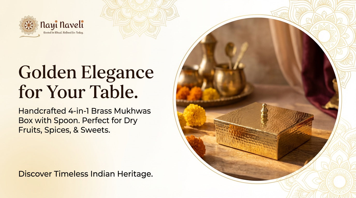 4 in 1 Brass Mukhwas Box