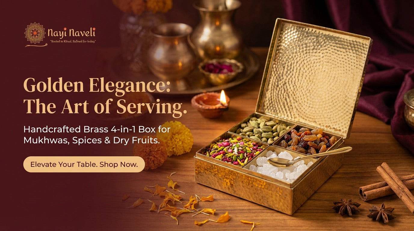 4 in 1 Brass Mukhwas Box