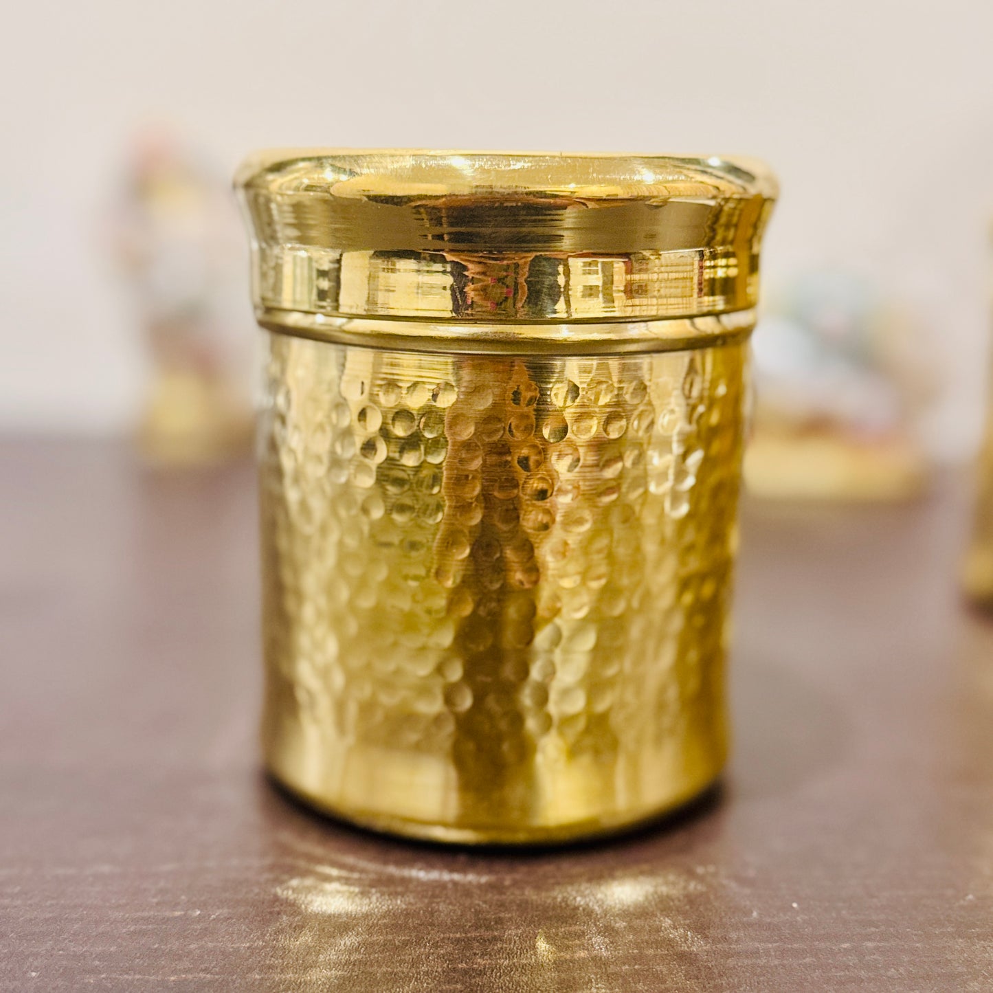 Premium Hammered Brass Container Set of 3 – Made in India 🇮🇳