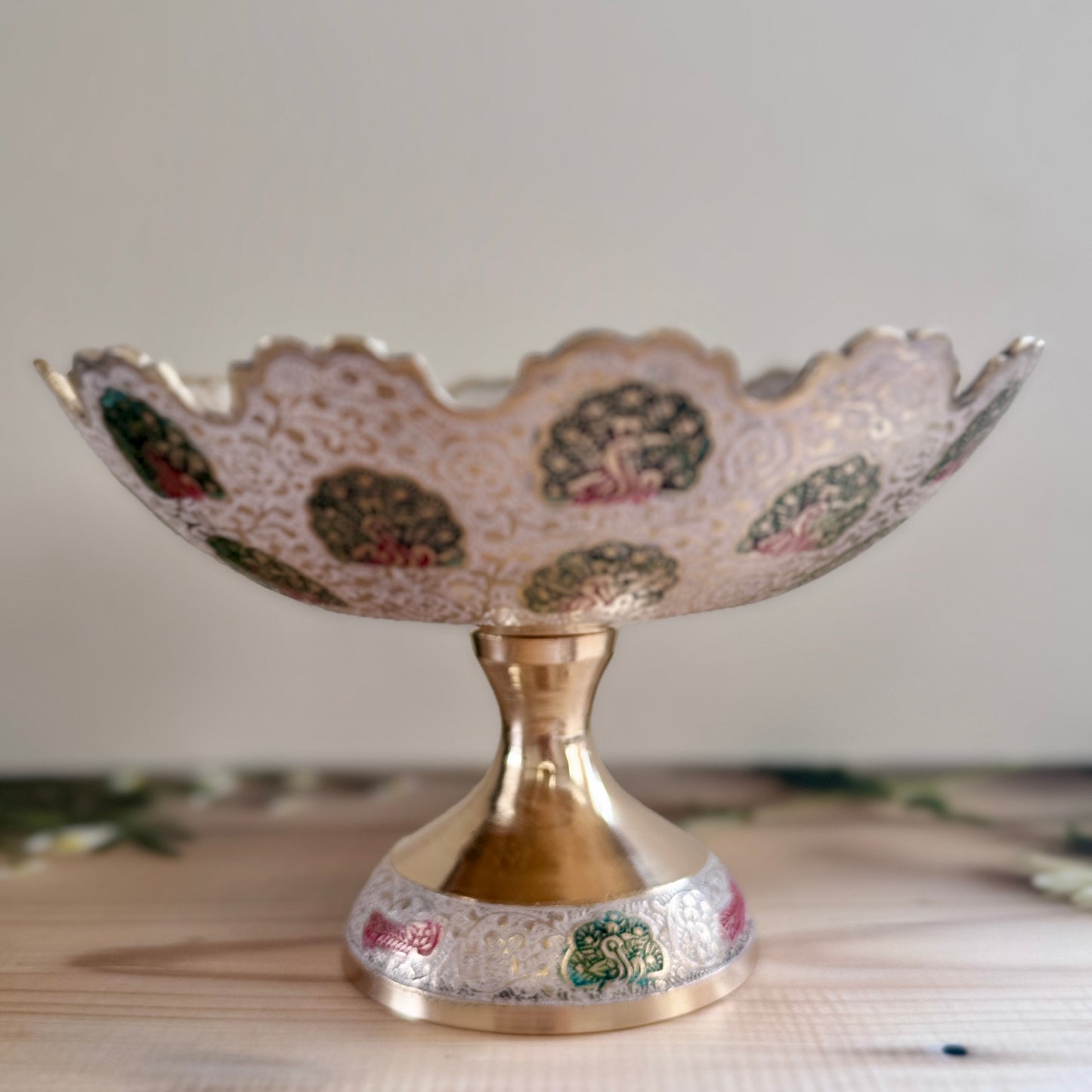 ✨ Premium Handcrafted Brass Fruit Bowl – Made in India