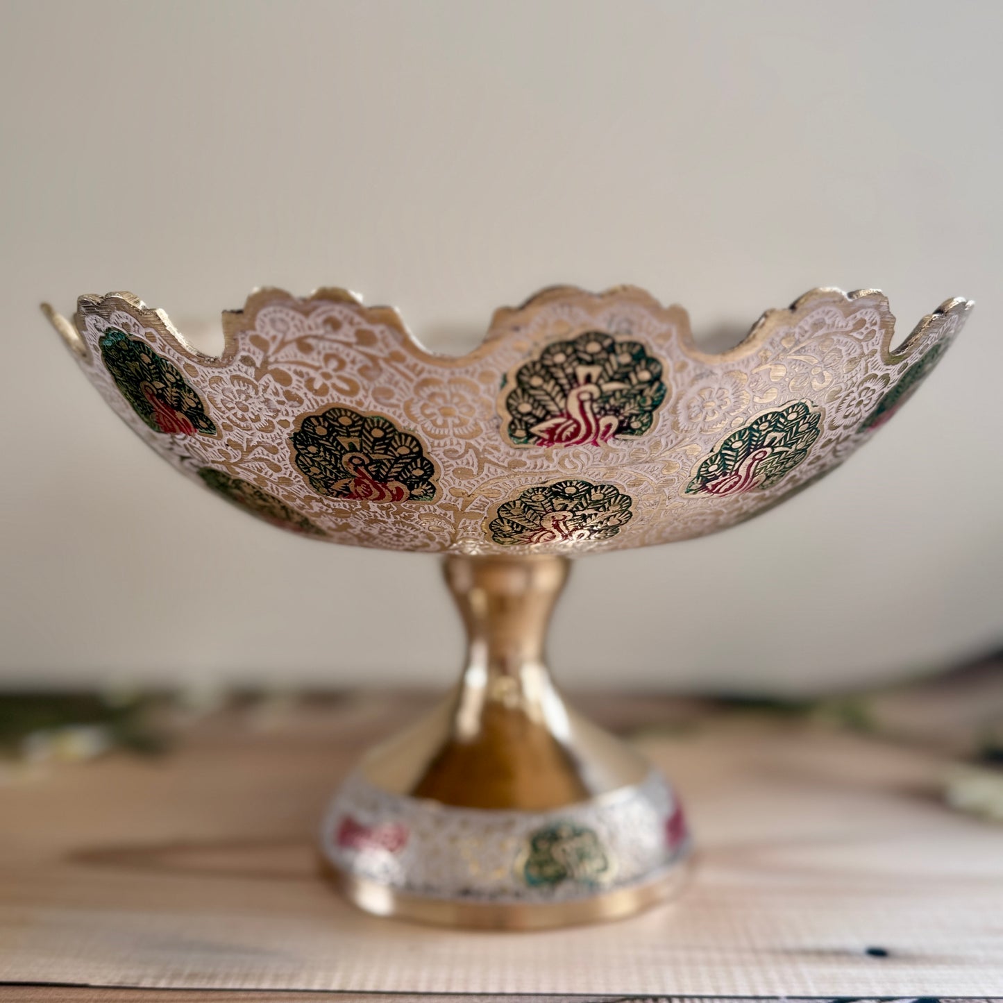 ✨ Premium Handcrafted Brass Fruit Bowl – Made in India