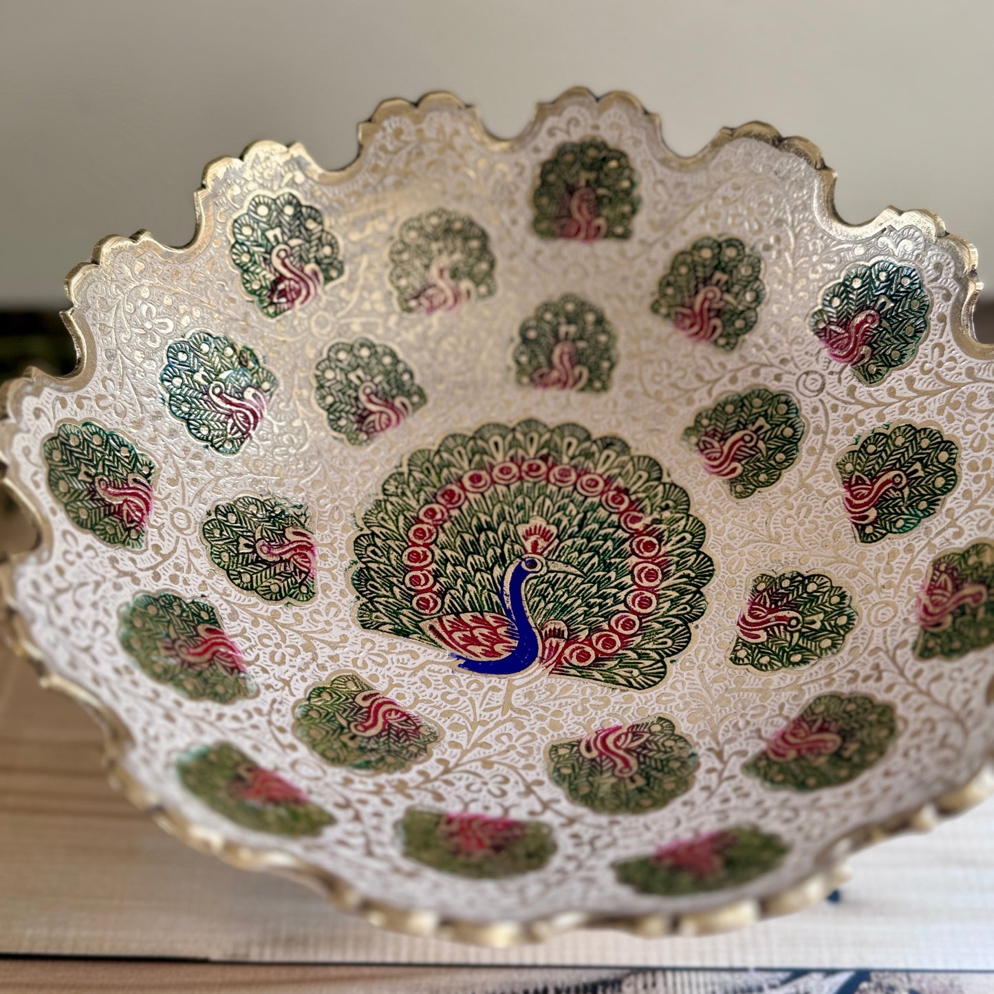 ✨ Premium Handcrafted Brass Fruit Bowl – Made in India