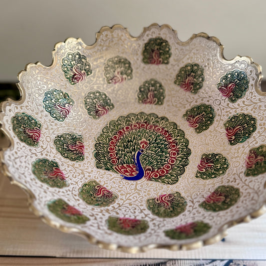 ✨ Premium Handcrafted Brass Fruit Bowl – Made in India