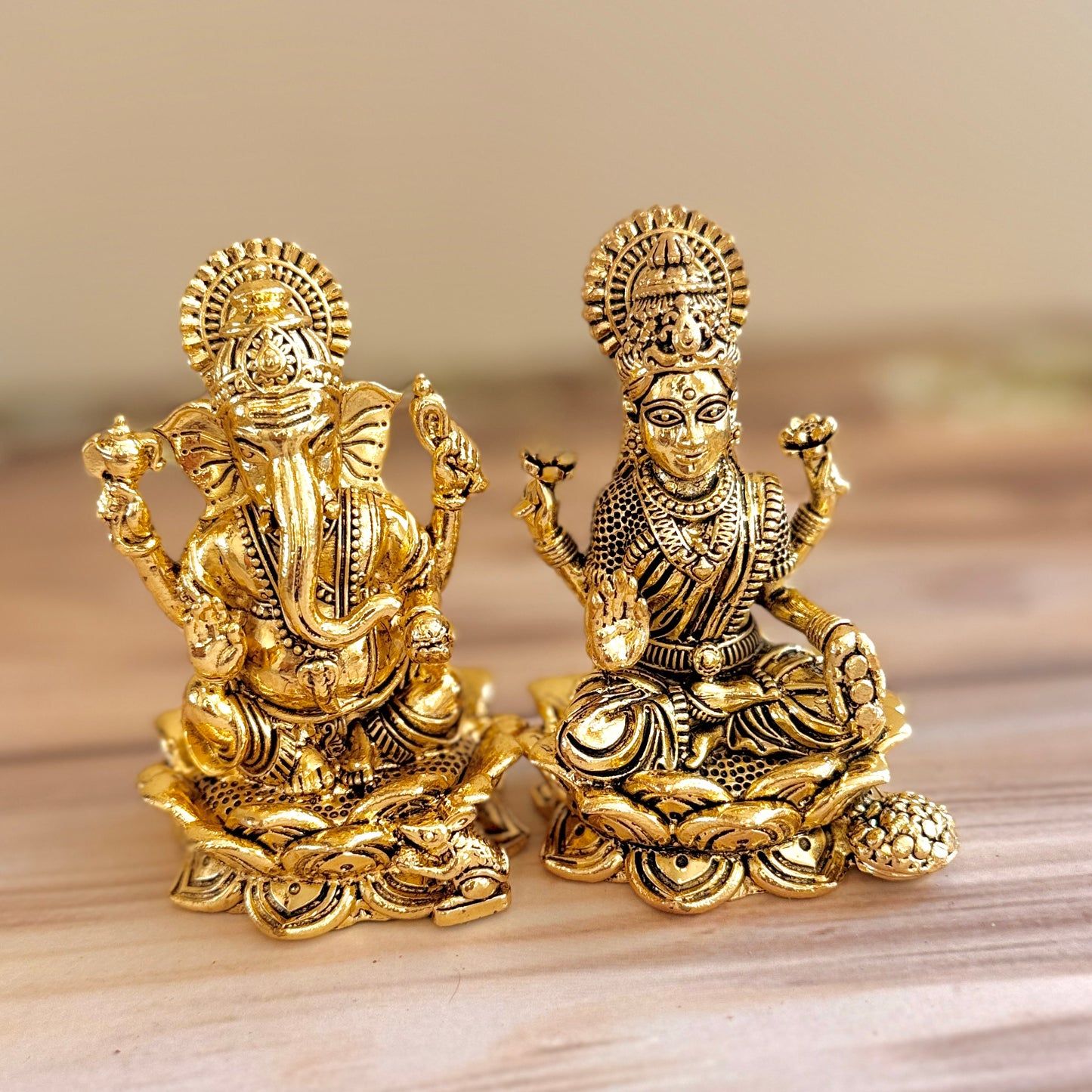 Premium Fine Brass Lakshmi Ganesha Idols