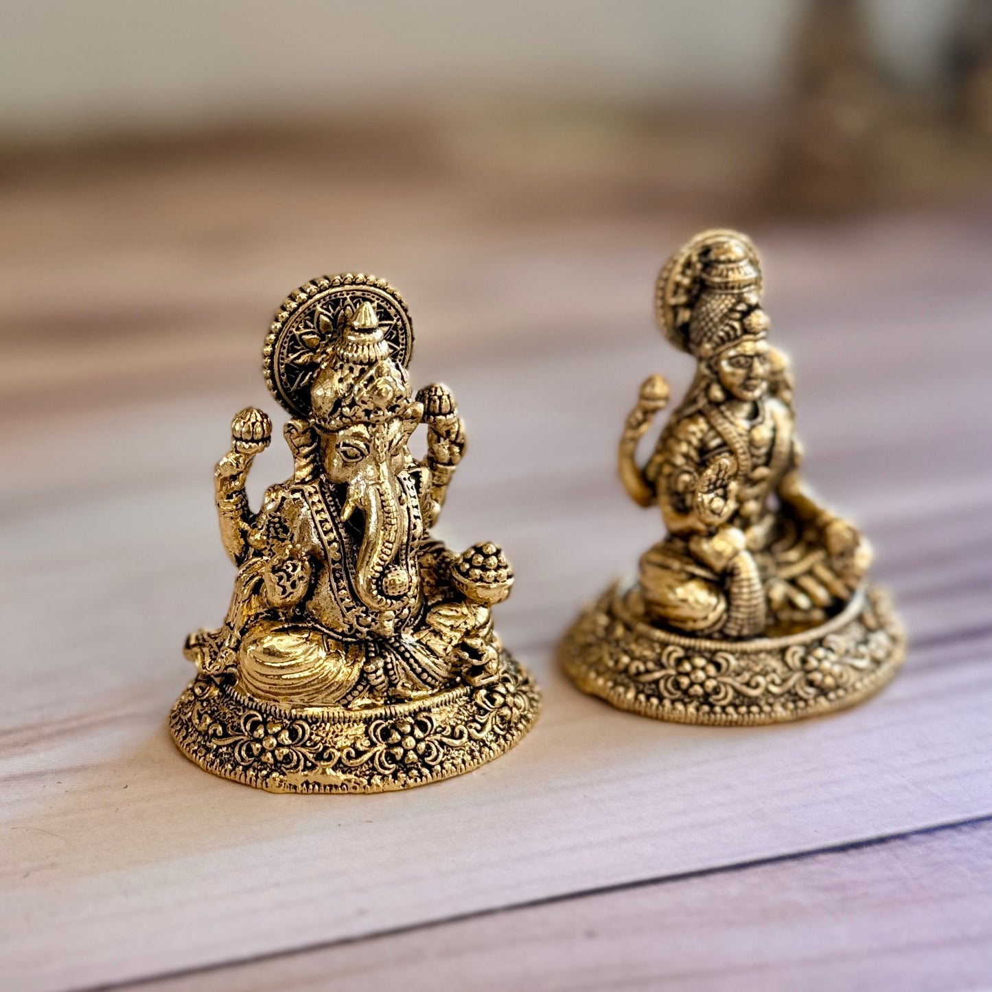 Premium Fine Brass Lakshmi Ganesha Idols