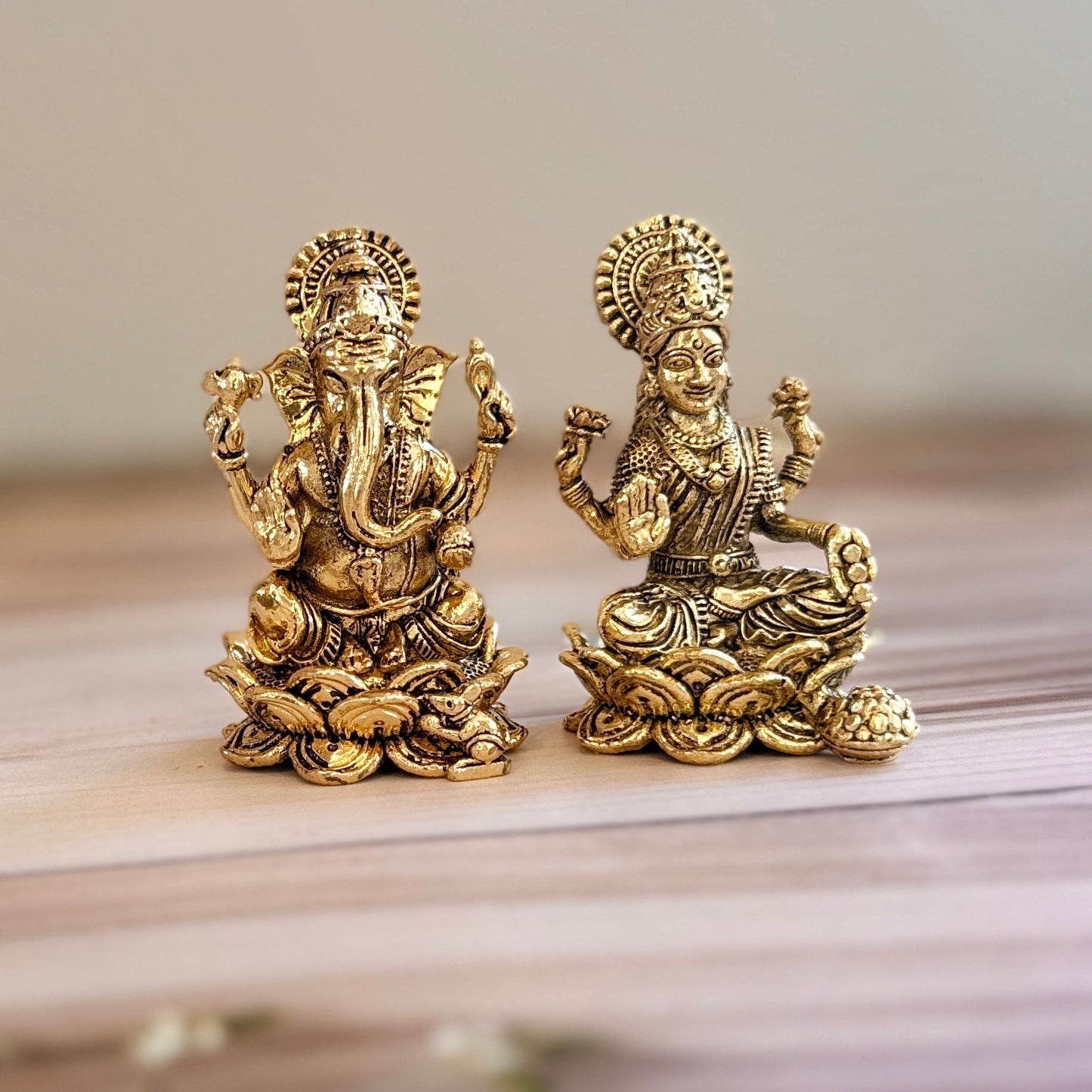 Premium Fine Brass Lakshmi Ganesha Idols