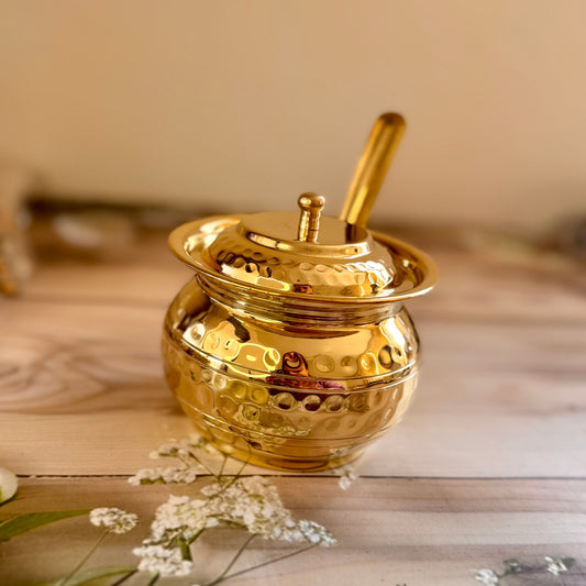 Premium Handcrafted Brass Ghee Pot – Made in India 🇮🇳
