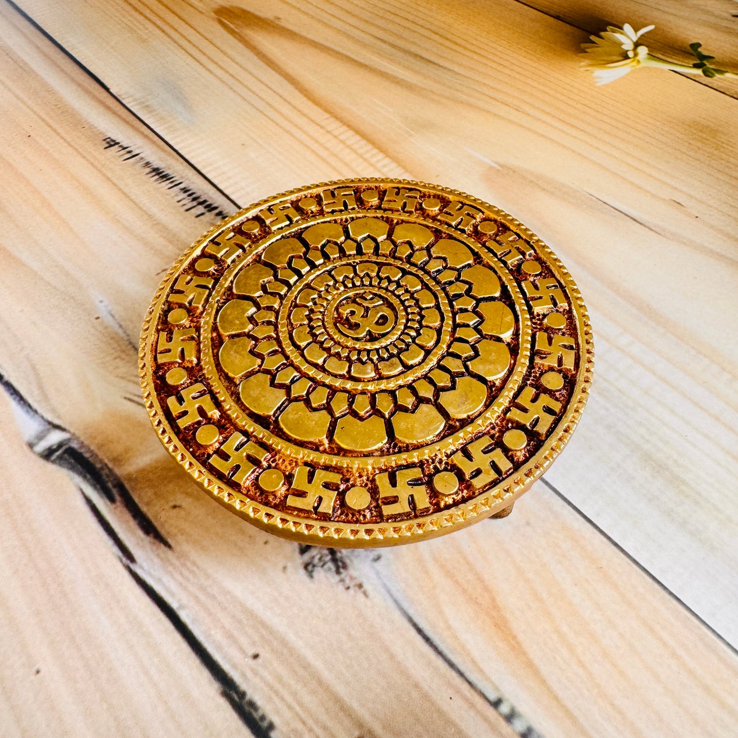 Premium Pure Brass Asana Chowki