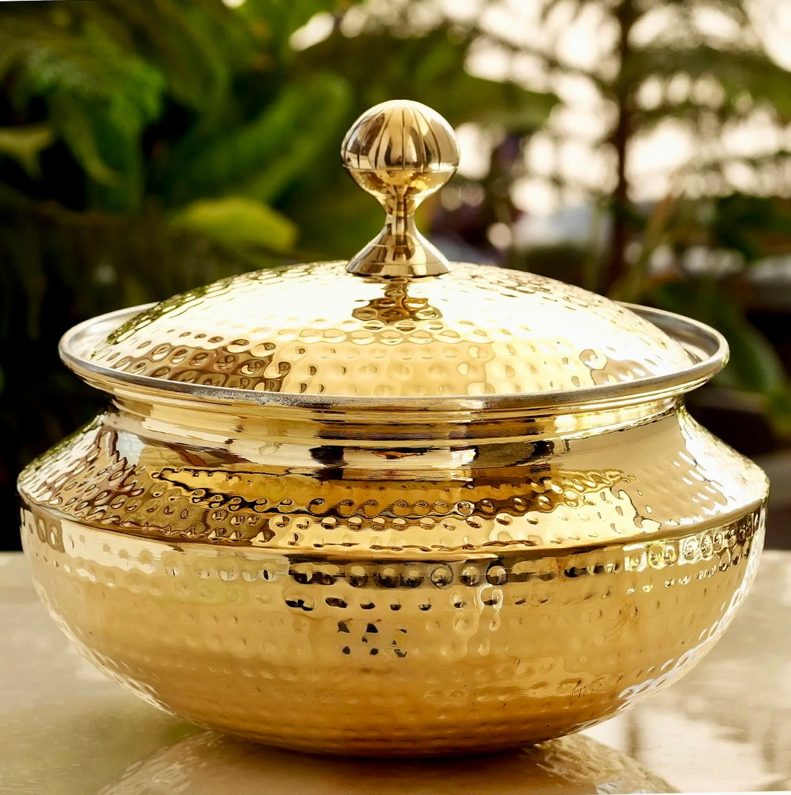 Brass Degchi/Patili with Lid – Premium Brass Degchi for Traditional Cooking
