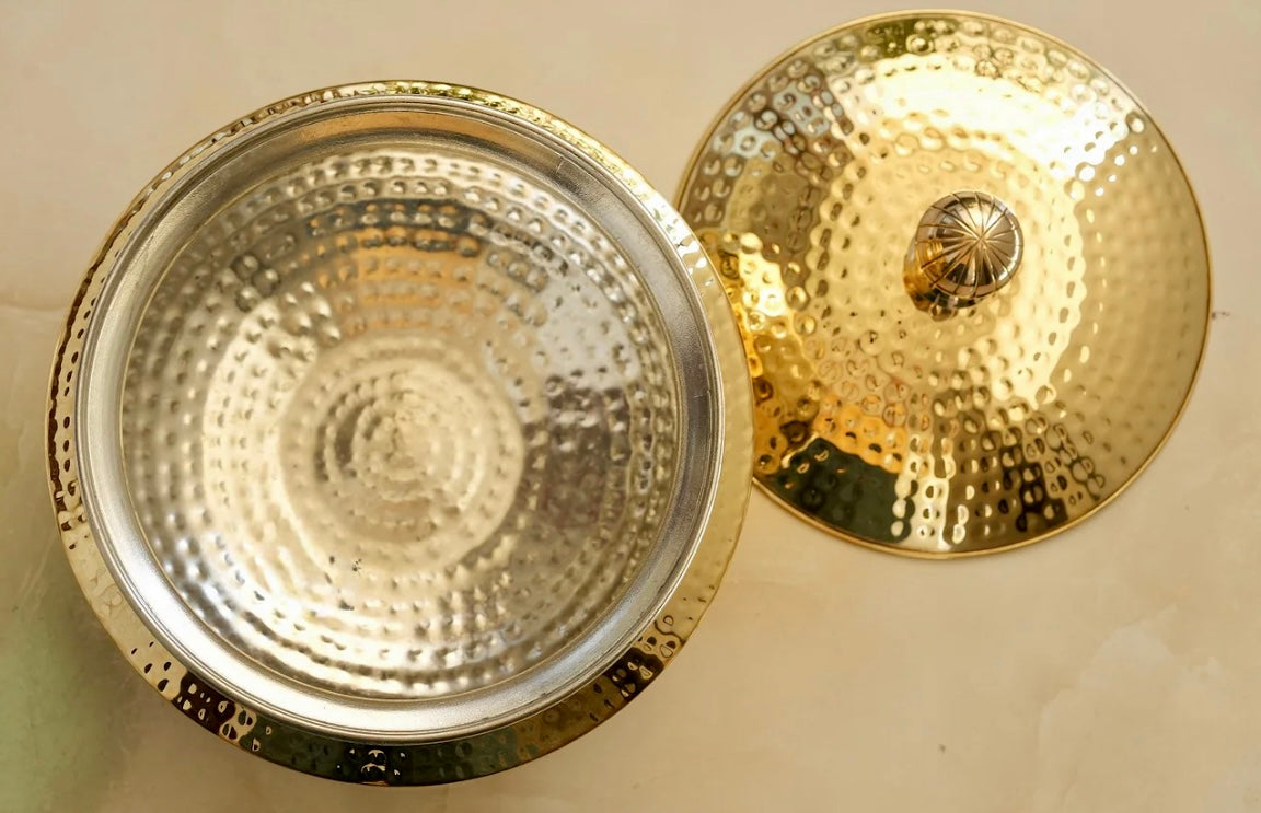 Brass Degchi/Patili with Lid – Premium Brass Degchi for Traditional Cooking