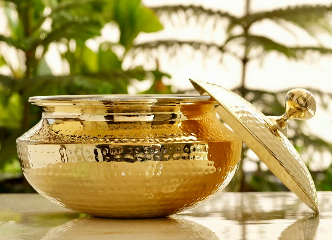 Brass Degchi/Patili with Lid – Premium Brass Degchi for Traditional Cooking