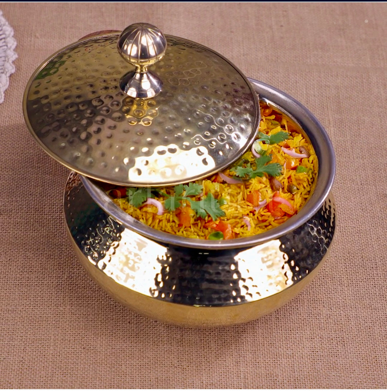 Brass Degchi/Patili with Lid – Premium Brass Degchi for Traditional Cooking