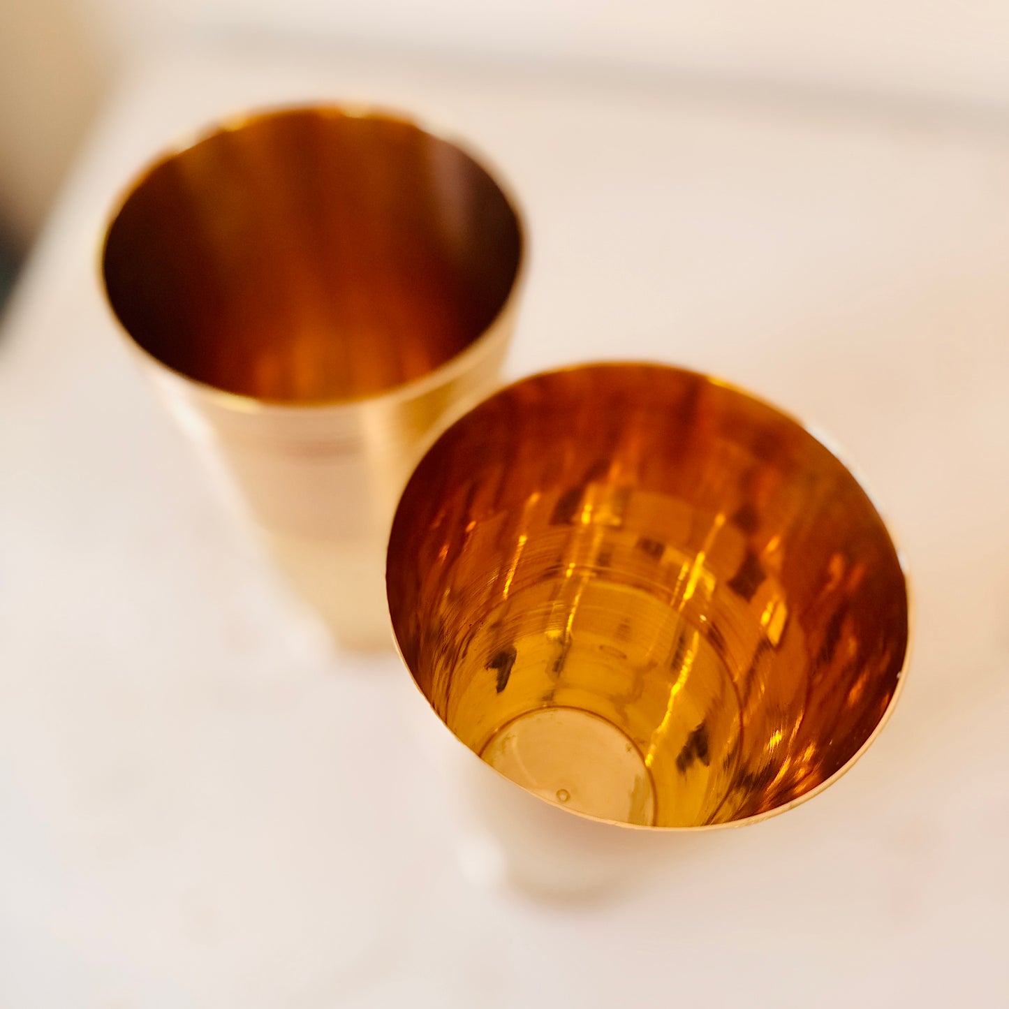 Premium Brass Lassi Glass – 750 ml (Set of 2)