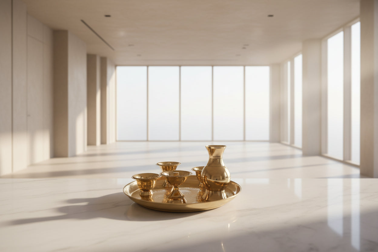 ✨ Premium Brass Puja Thali Set – Traditional & Elegant ✨