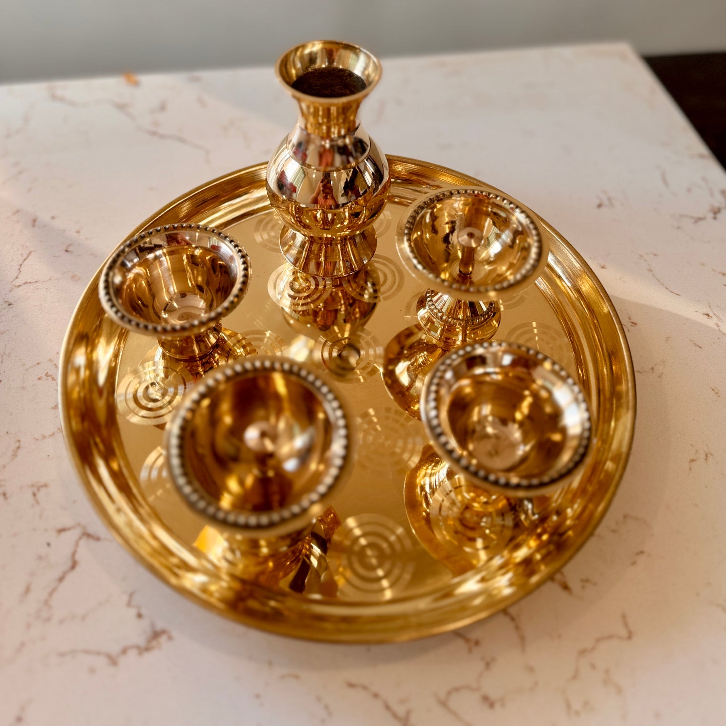 ✨ Premium Brass Puja Thali Set – Traditional & Elegant ✨