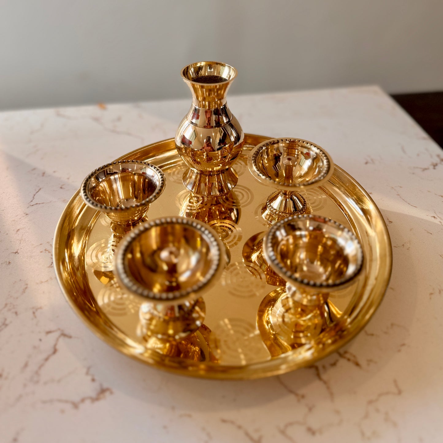 ✨ Premium Brass Puja Thali Set – Traditional & Elegant ✨