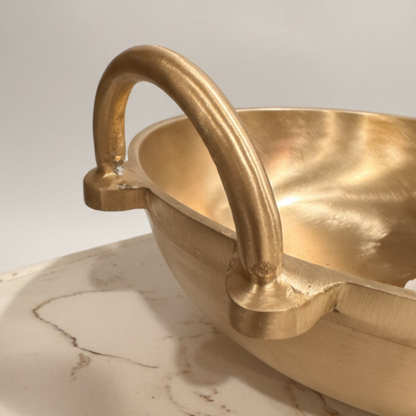 Premium Bronze Kadahi – Traditional Cooking Kadhai with Handles for Indian Cooking