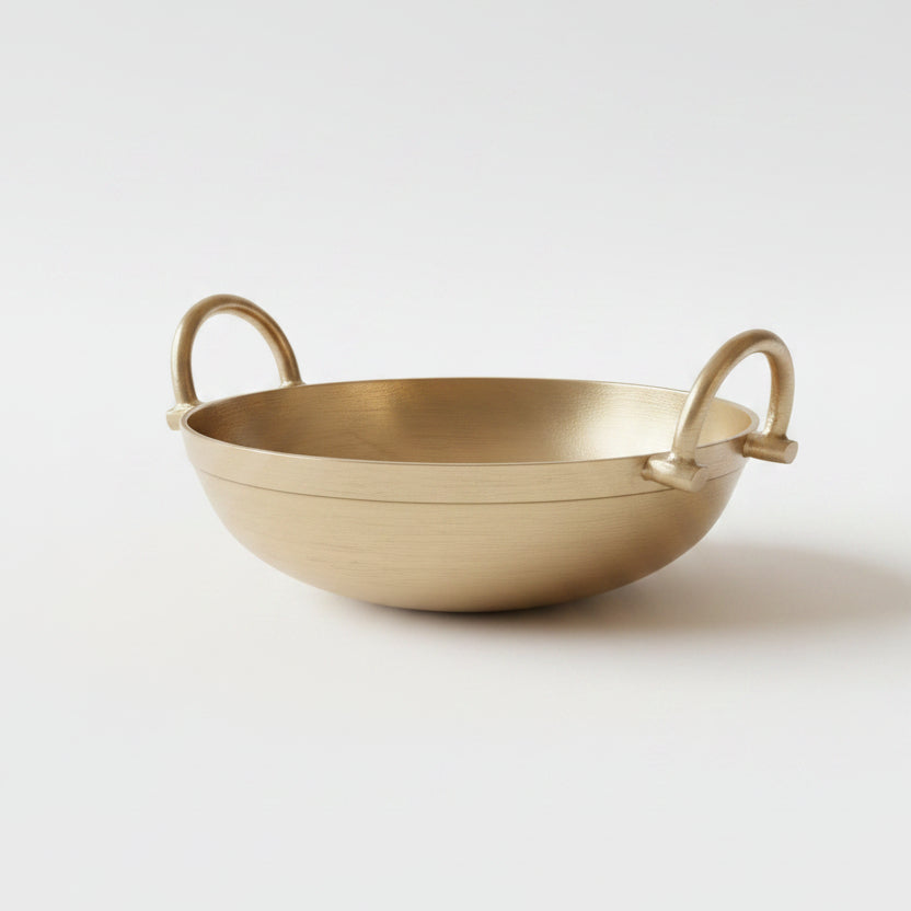 Premium Bronze Kadahi – Traditional Cooking Kadhai with Handles for Indian Cooking