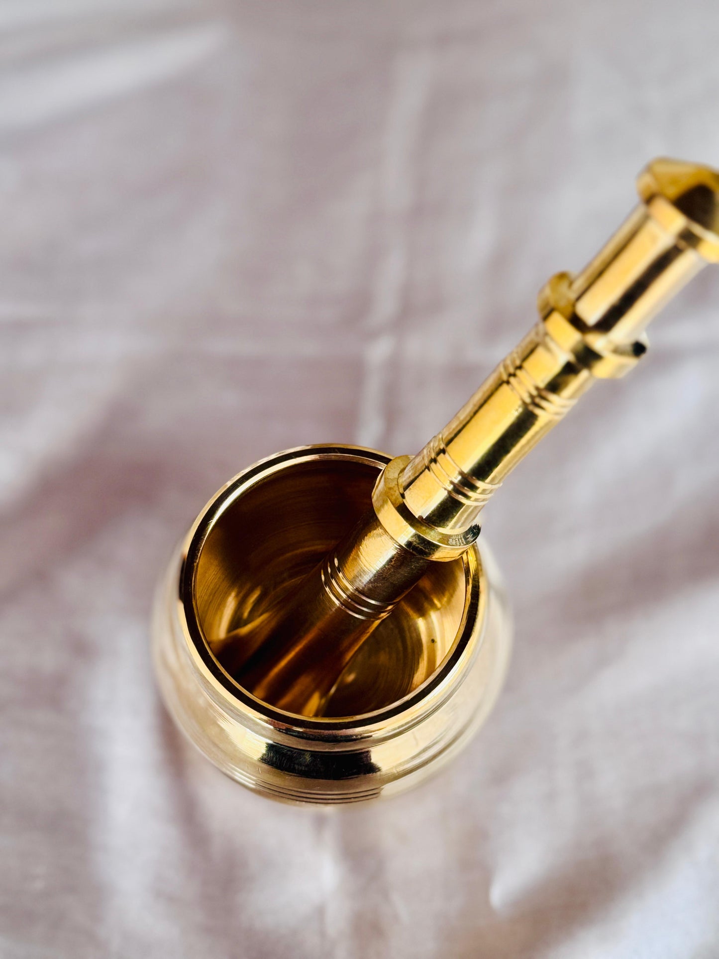 Premium Handcrafted Brass Mortar & Pestle (Kutni)