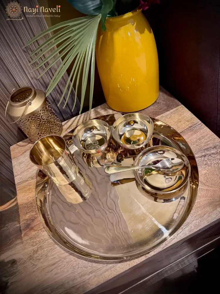 Bronze Thali Set – 6 Pieces