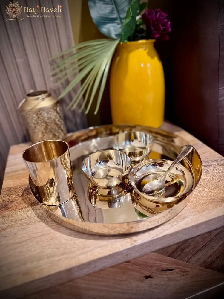Bronze Thali Set – 6 Pieces