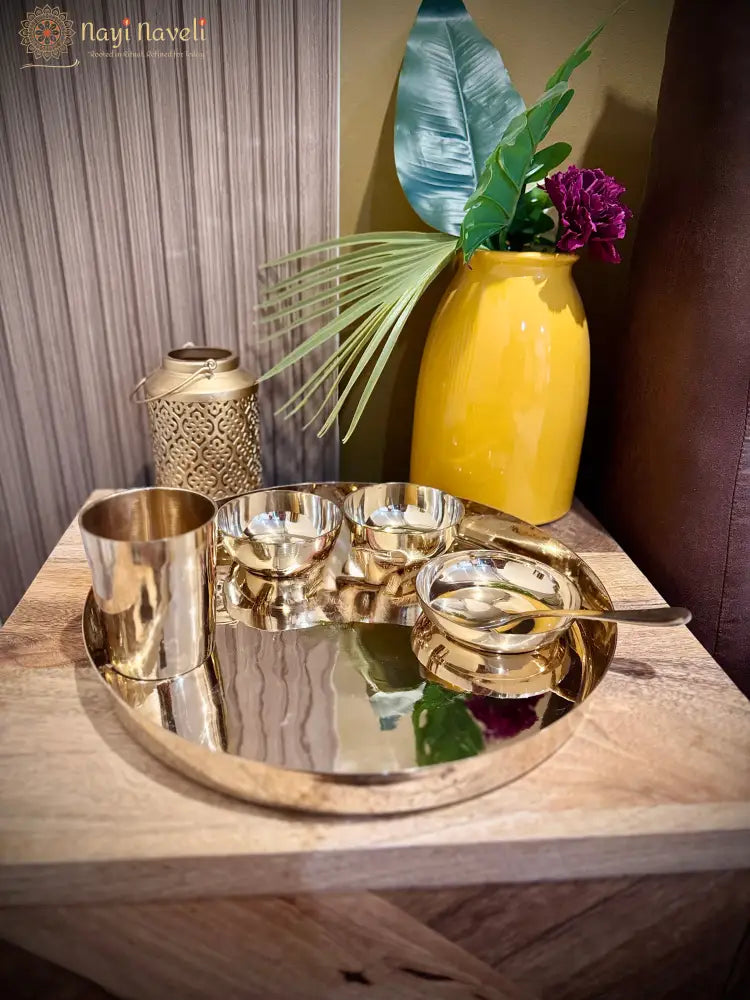 Bronze Thali Set – 6 Pieces