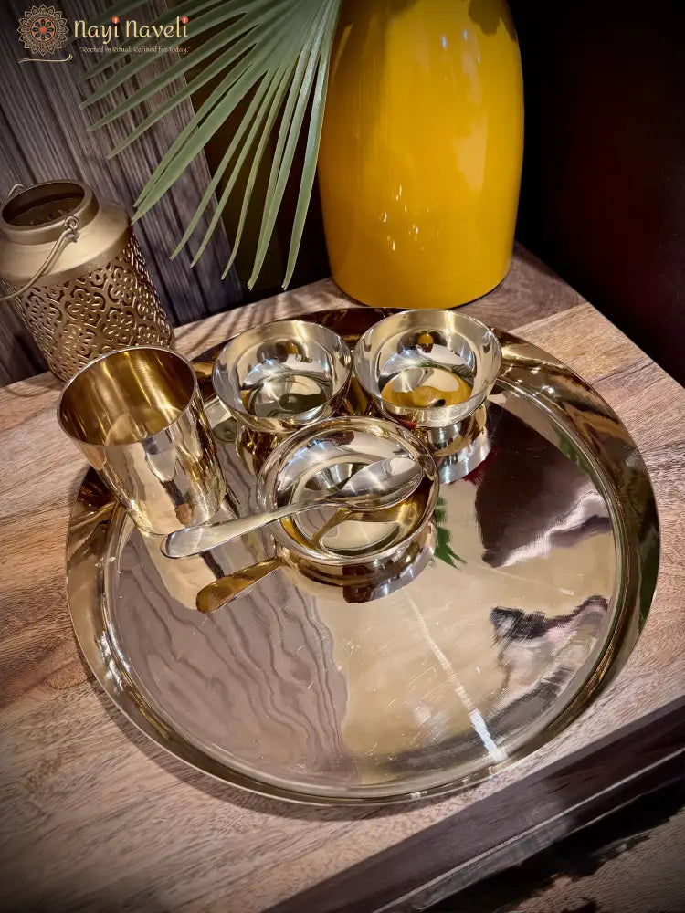 Bronze Thali Set – 6 Pieces