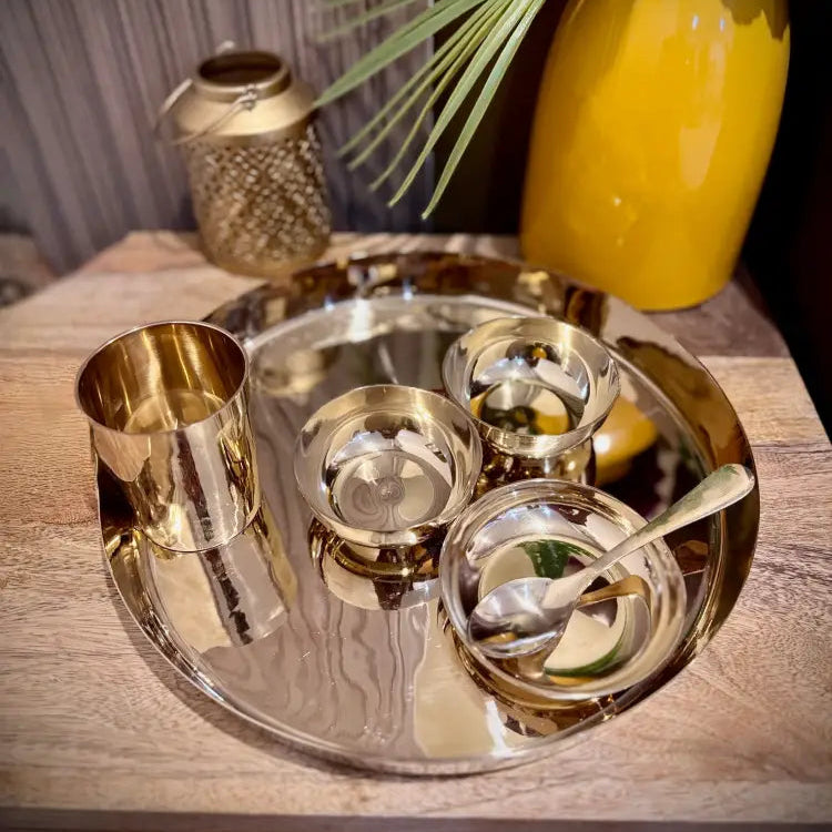 Bronze Thali Set – 6 Pieces