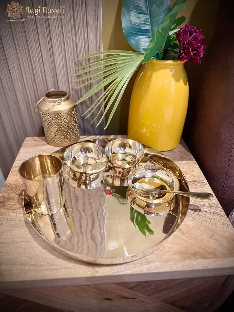 Bronze Thali Set – 6 Pieces