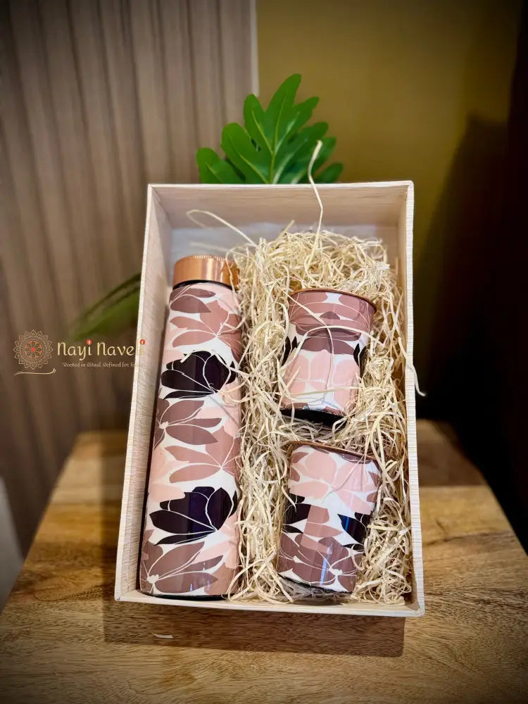 Copper Bottle Set Brown